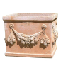 Preview: Großer Pflanzkasten aus Impruneta-Terracotta 50 × 50 × 42 cm